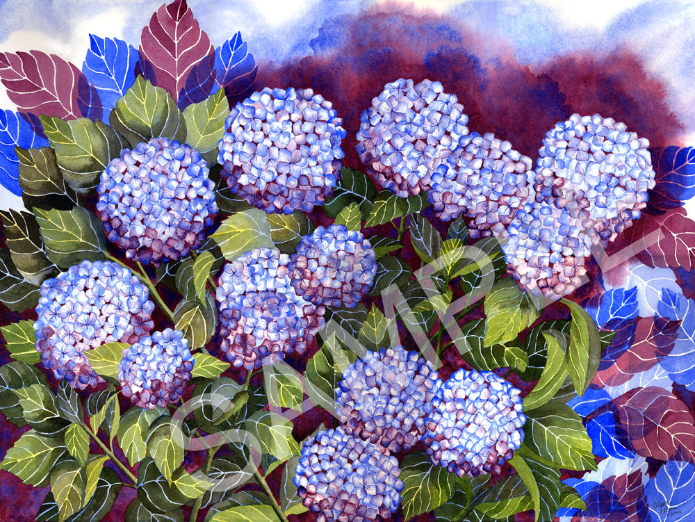 Blue Hydrangea artwork