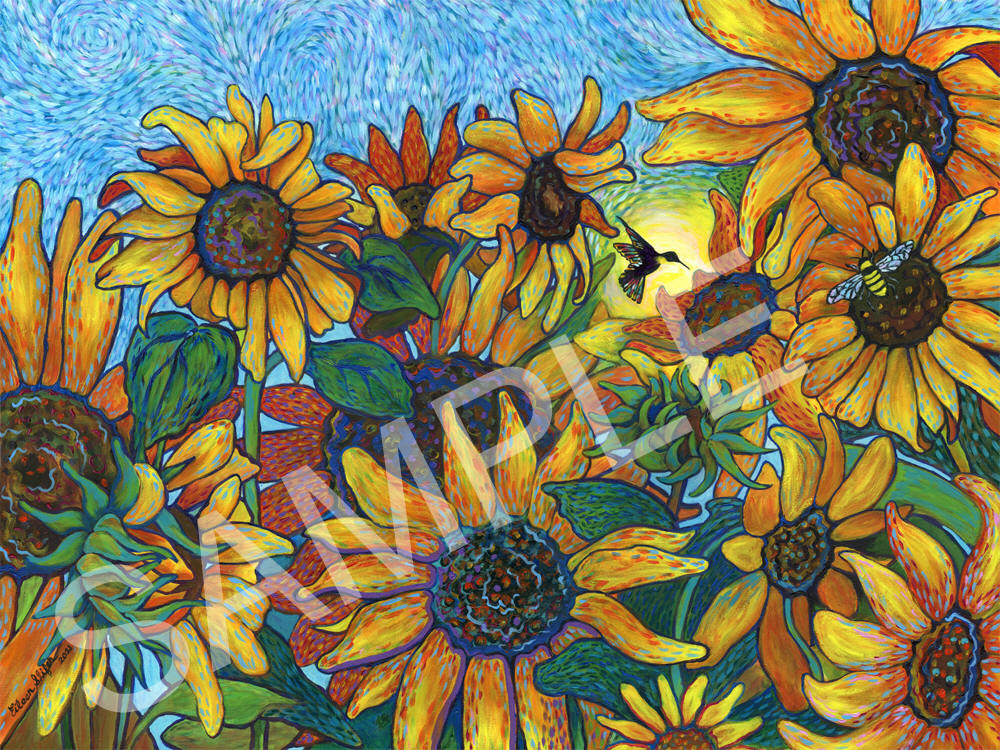 Sunflowers and Butterfly