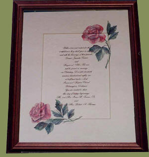 invitation painting- roses